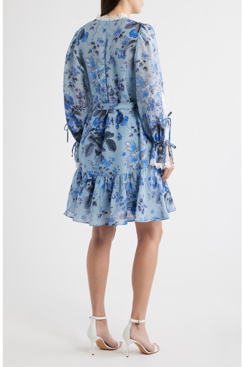 Beli Tie Waist Long Sleeve Dress, Alternate, color, POWDER BLUE MULTI