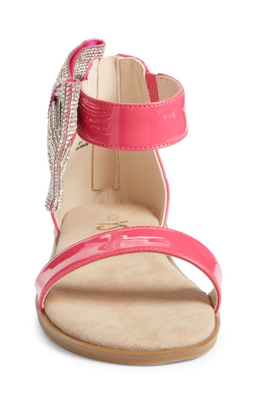 Yosi Samra Kids' Miss Cambelle Bow Ankle Strap Sandal In Hot Pink Patent