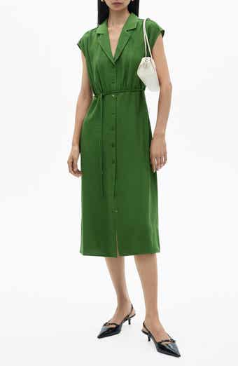 MANGO Bow Midi Shirtdress