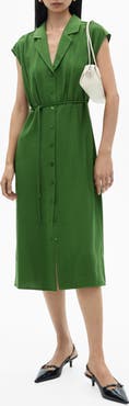 MANGO Bow Midi Shirtdress