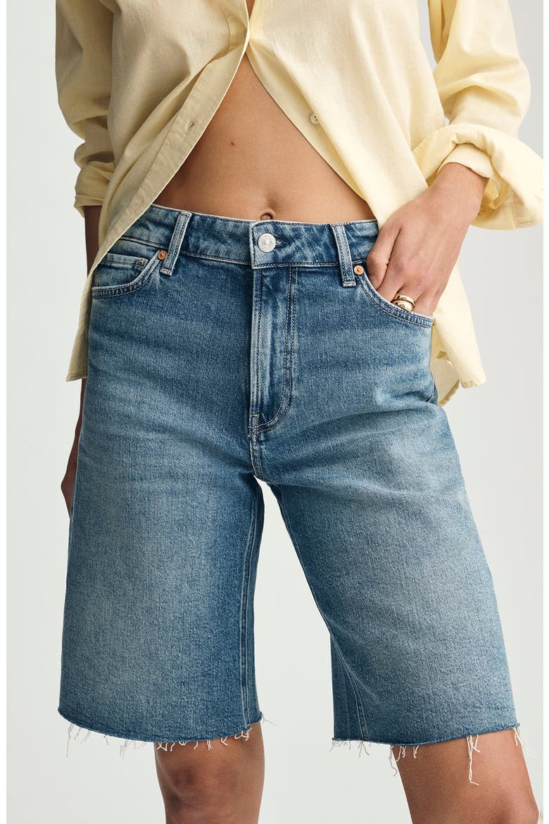 Erika Cutoff Denim Bermuda Shorts, Alternate, color, MID BRUSHED CLASSIC