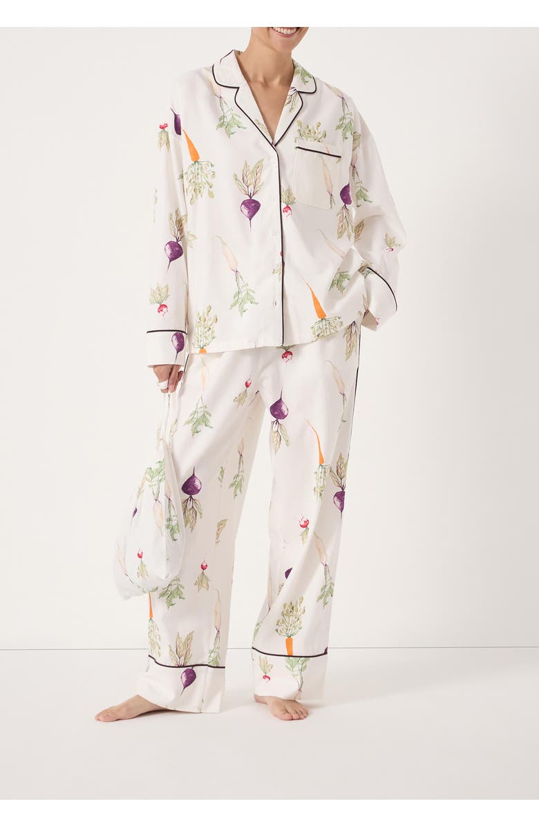 Hush Long Sleeve Brushed Cotton Pyjamas, Alternate, color, Purple Mix