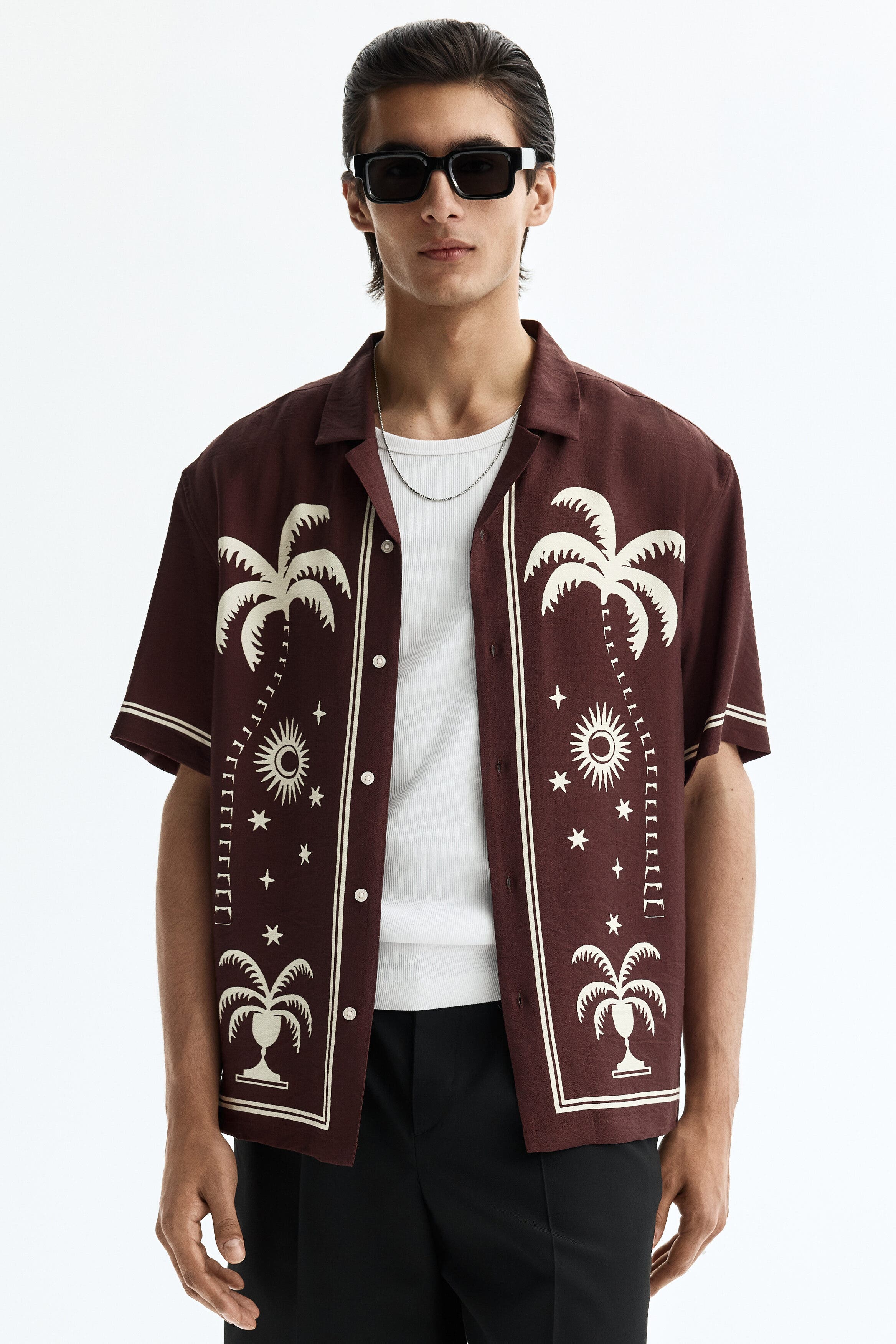 Relaxed Fit Printed Resort Shirt - image 4