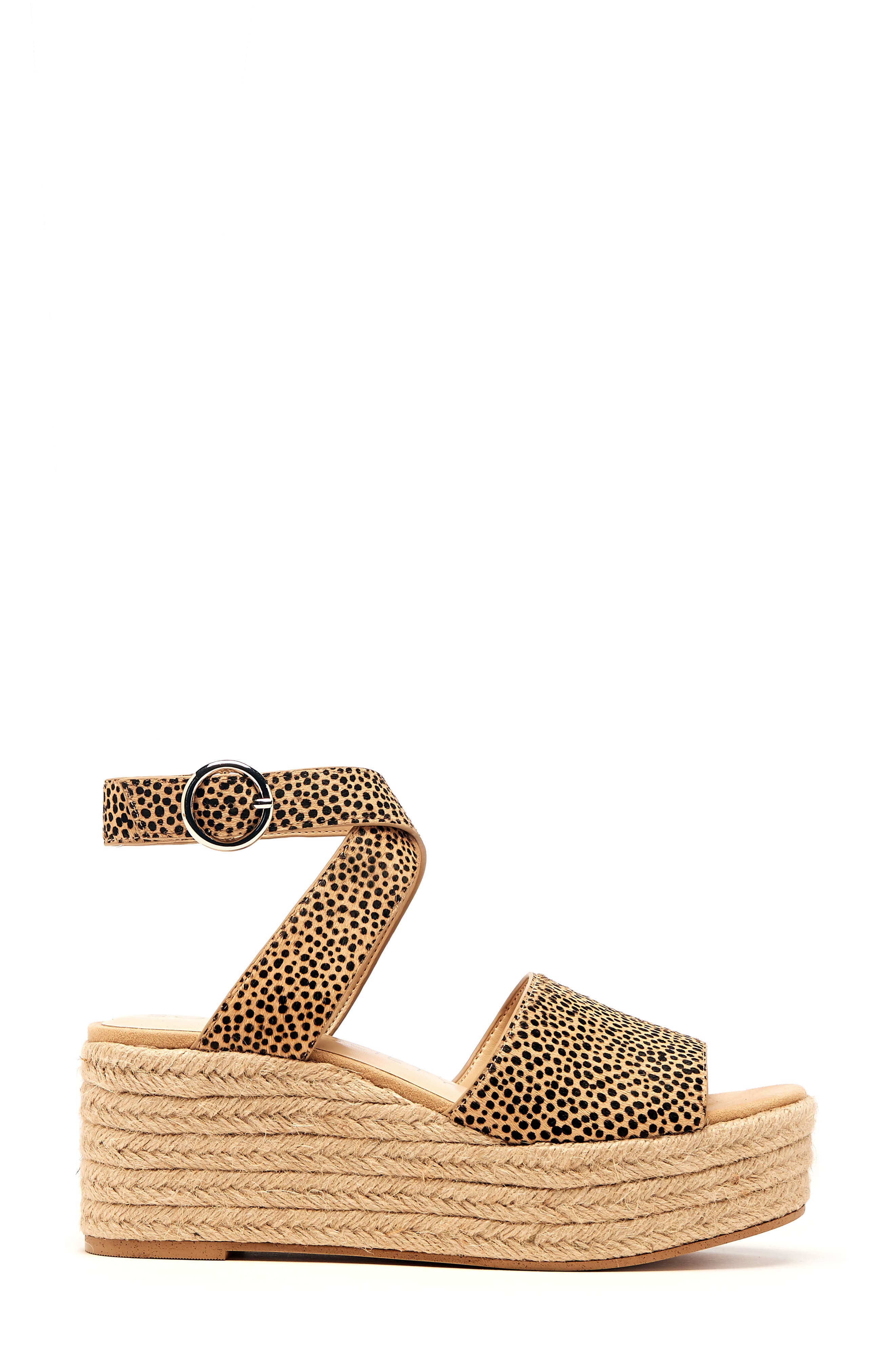 Sole Society Adlynda Genuine Calf Hair Espadrille Platform Sandal, Alternate, color, 
