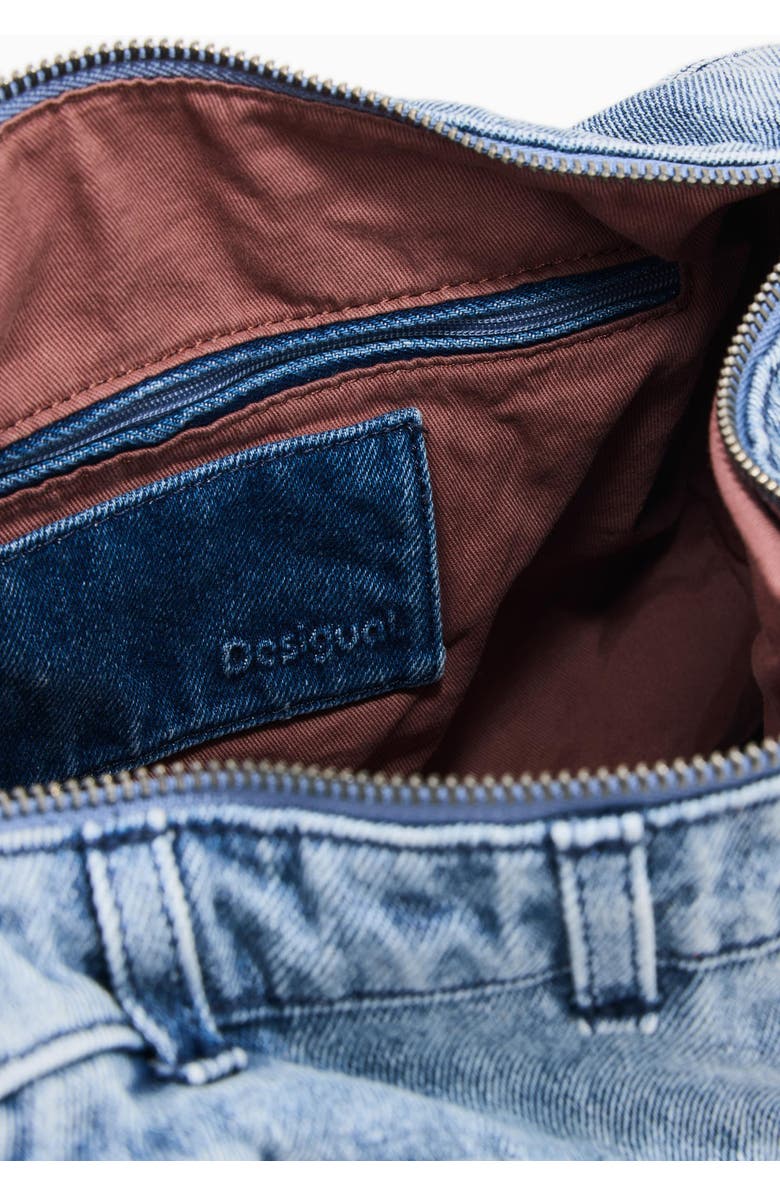 Desigual Denim Pockets East/West Bag, Alternate, color, Light Blue