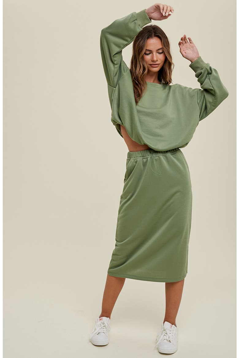 French Terry Bubble Sweatshirt, Alternate, color, PISTACHIO