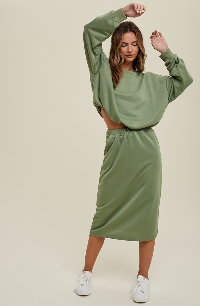 WISHLIST French Terry Bubble Sweatshirt, Alternate, color, Pistachio