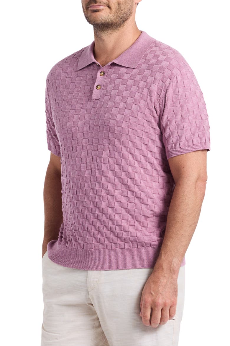 Hampson Cotton Polo Sweater, Alternate, color, LIGHT PINK