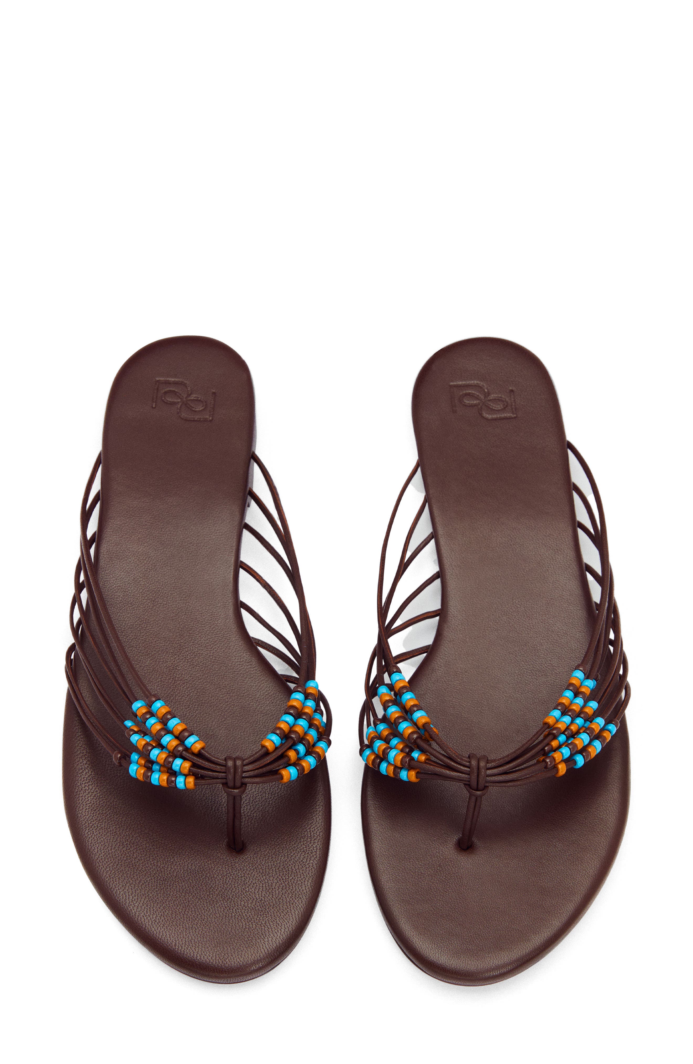 Jessica Flat Thong Sandal, Alternate, color, ESPRESSO LEATHER