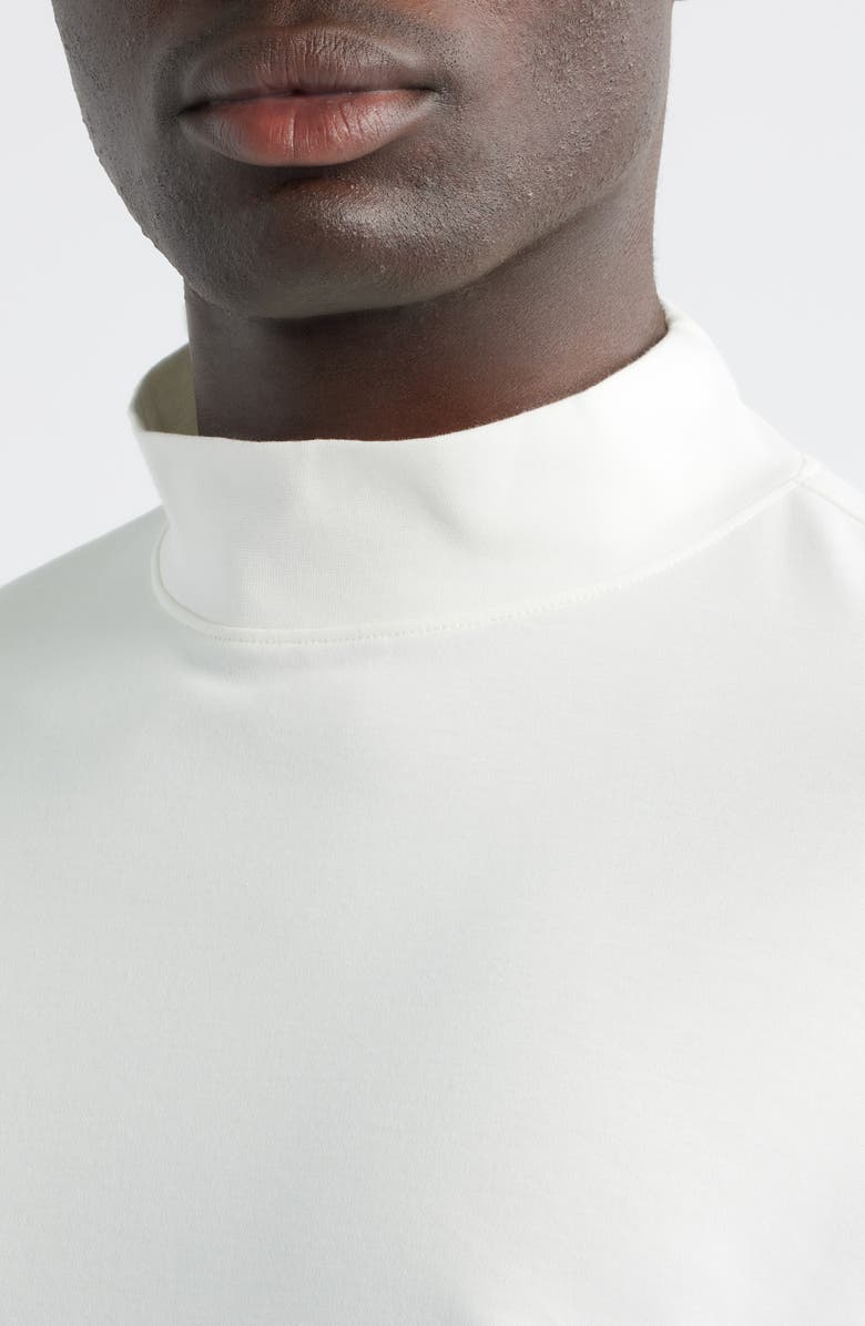 Scott Barber Pima Cotton Interlock Mock Neck Top, Alternate, color, White