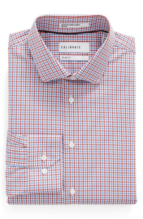 Trim Fit Non-Iron Check Dress Shirt