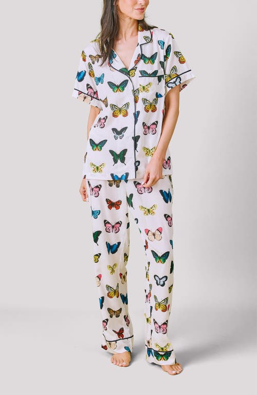 Katie Kime Mariposa Pants Set In White