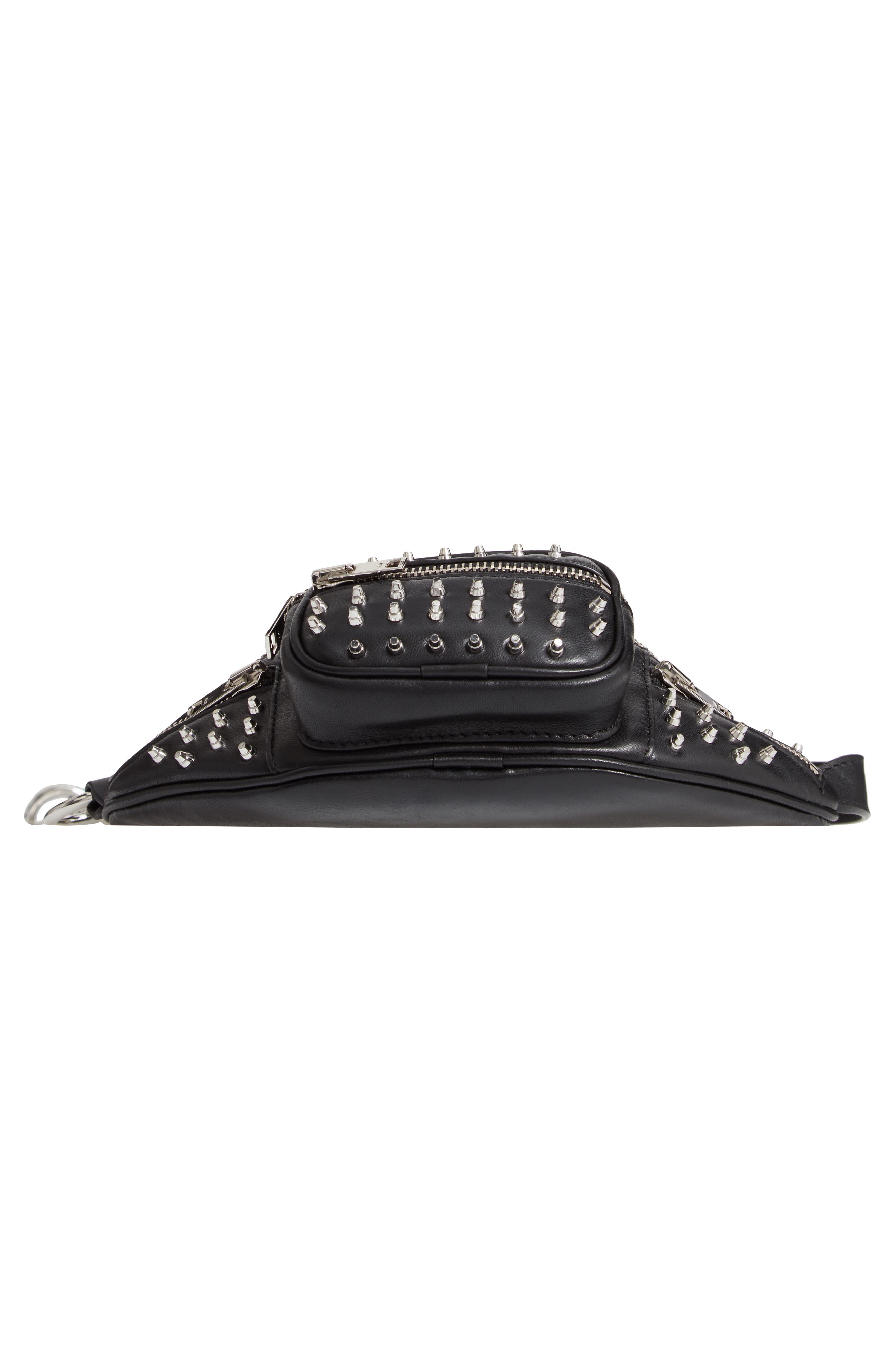 Alexander Wang Attica Studded Lambskin Leather Fanny Pack, Alternate, color, 