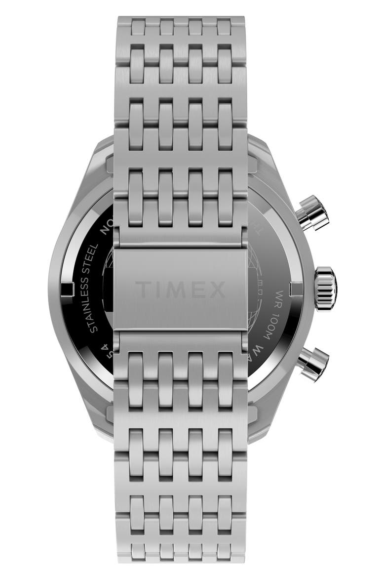 Waterbury Dive Chronograph Bracelet Watch, 41mm, Alternate, color, SILVER/ SILVER/ SILVER