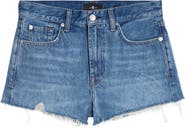 7 For All Mankind June High Waist Cutoff Denim Shorts