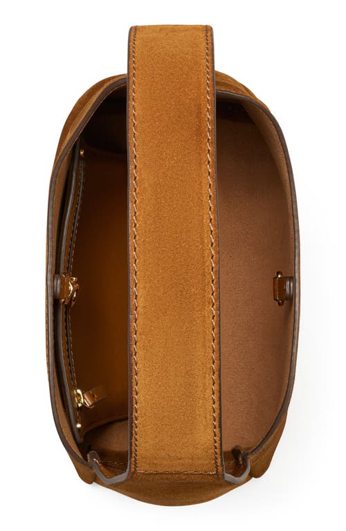 Tory Burch Small Romy Pebble Leather Hobo Bag In Brown