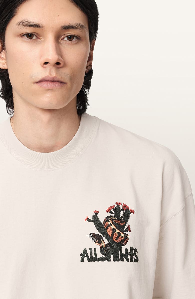 AllSaints Solmar Graphic Cotton T-Shirt, Alternate, color, Dusk White