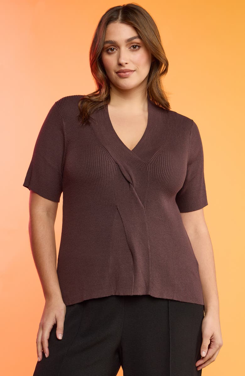 Estelle Barony Rib Sweater, Alternate, color, Java