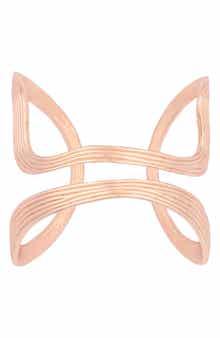 Karine Sultan Brushed Openwork Cuff Bracelet