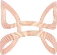 Karine Sultan Brushed Openwork Cuff Bracelet