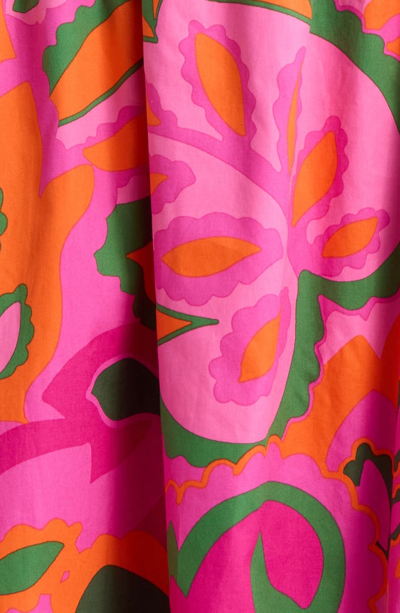 SUGARLIPS Magna Town Off the Shoulder Cotton Midi Dress, Alternate, color, Pink-Multi