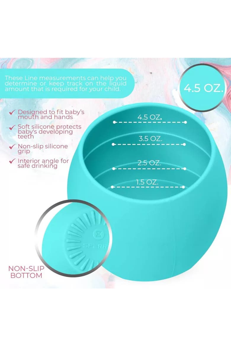Silicone Mini Cups 2-Piece, Alternate, color, Green/Blue