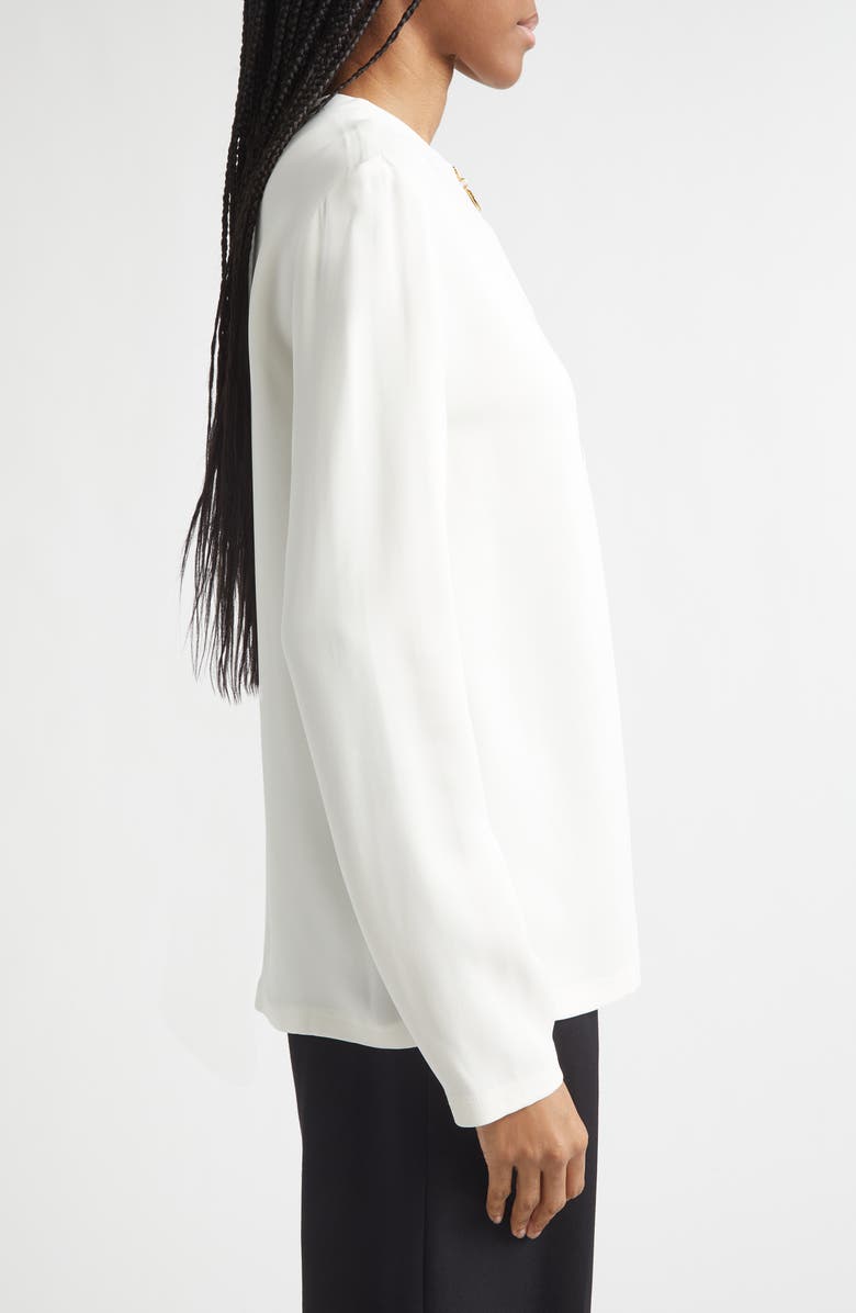 Stella McCartney Iconic Zip Detail Top, Alternate, color, White