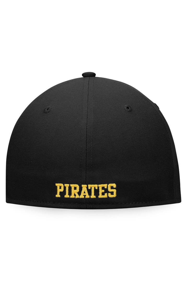 Men's Fanatics Branded White/Black Pittsburgh Pirates Iconic Color Blocked Fitted Hat, Alternate, color, White