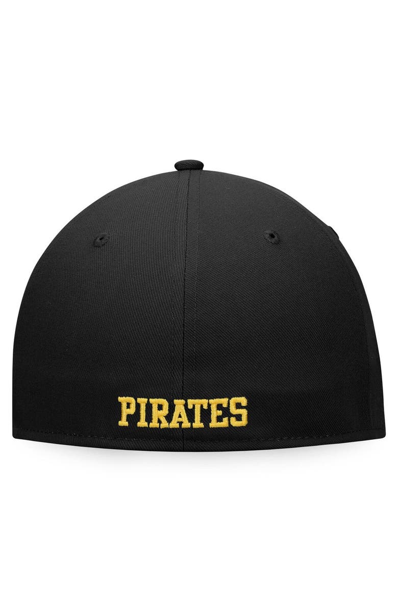 FANATICS Men's Fanatics Branded White/Black Pittsburgh Pirates Iconic Color Blocked Fitted Hat, Alternate, color, 