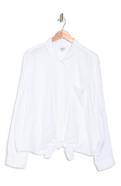 Tie Front Shirt (Plus Size)