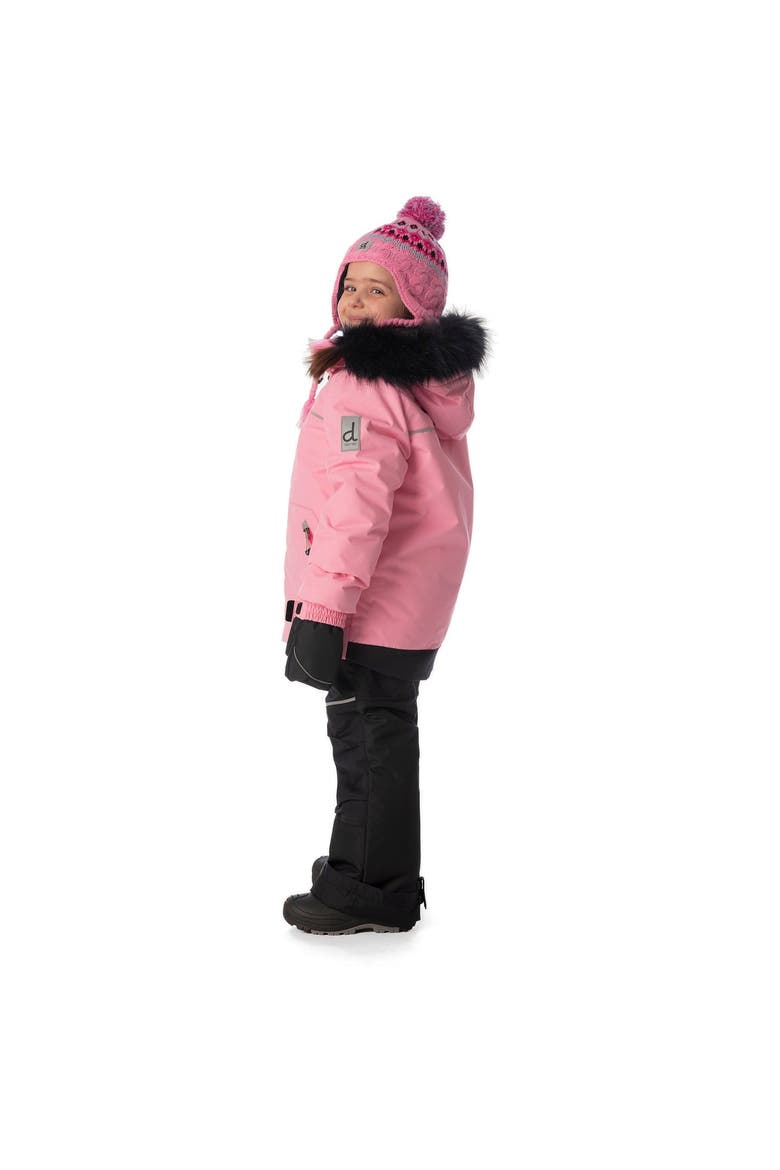 Girl Discover Fleece Jacket Snow Pants Two Piece Snowsuit, Alternate, color, Rose
