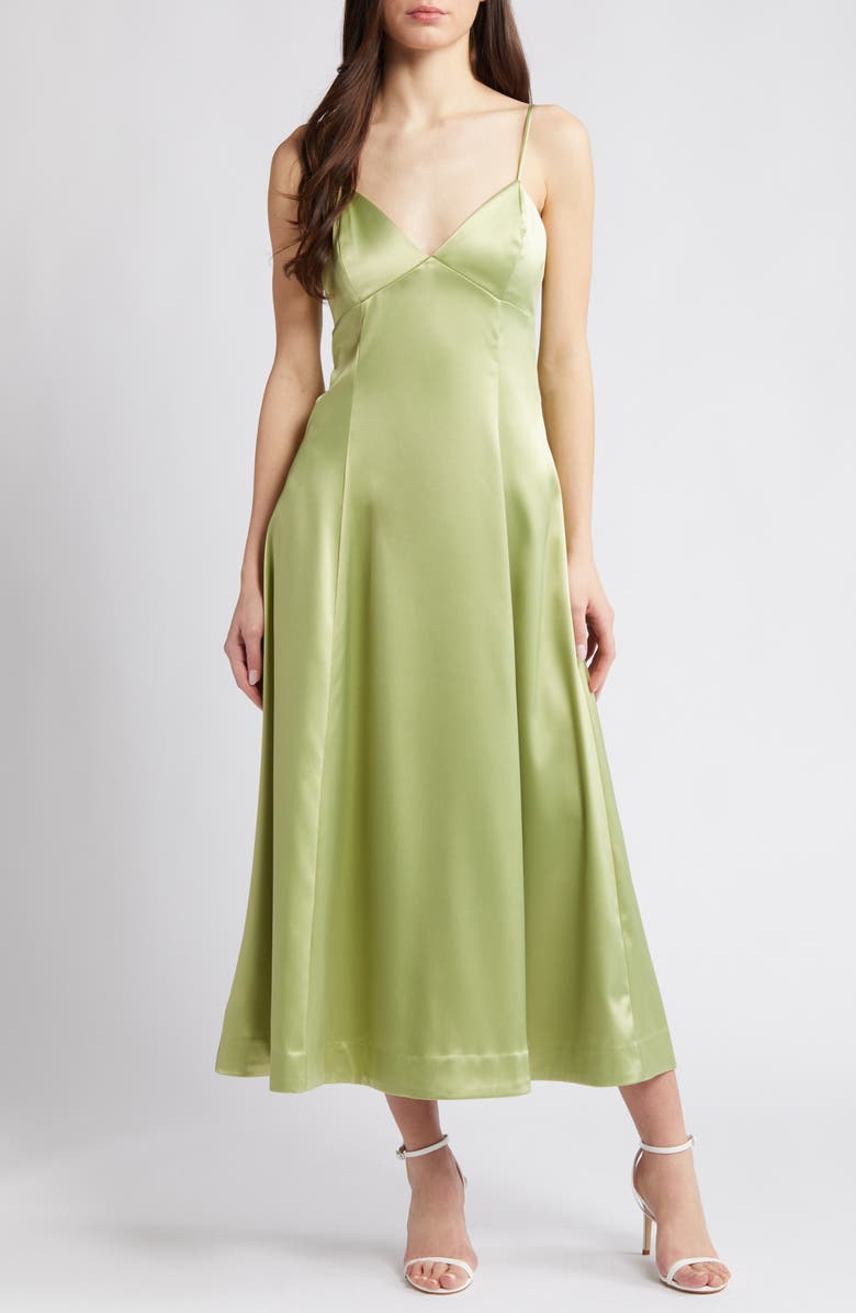 WAYF The Elodie Satin Dress, Main, color,