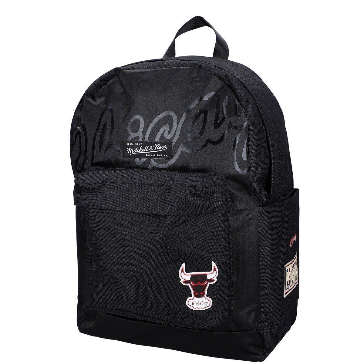Mitchell 
Ness Black Chicago Bulls Team Backpack, Main, color, Black