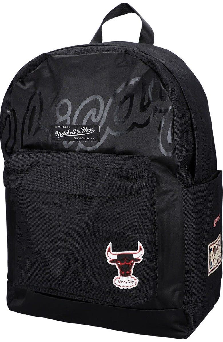 Mitchell & Ness Black Chicago Bulls Team Backpack, Main, color, Black