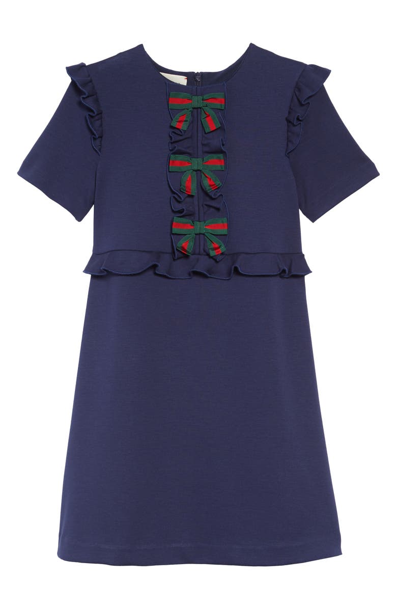 Gucci Ruffle & Bow Dress, Main, color, 