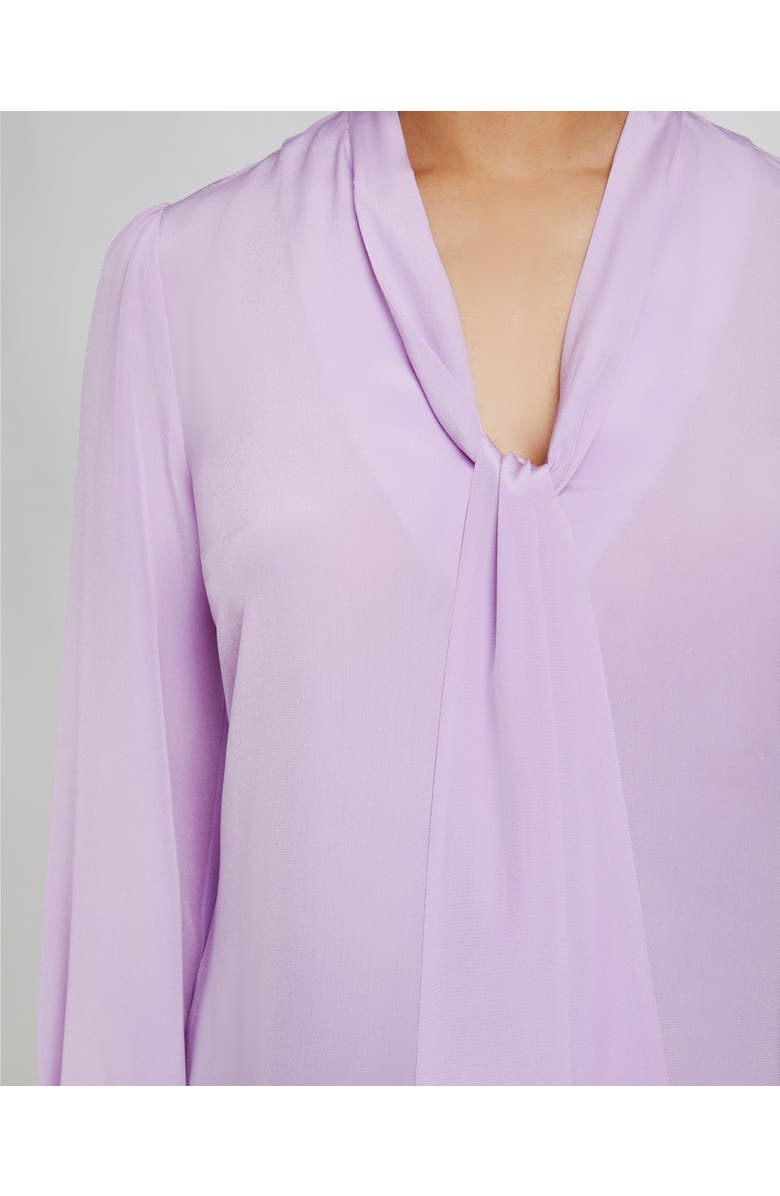 Santorelli Francis Blouse with Neck Tie in Silk Crepe de Chine, Alternate, color, 