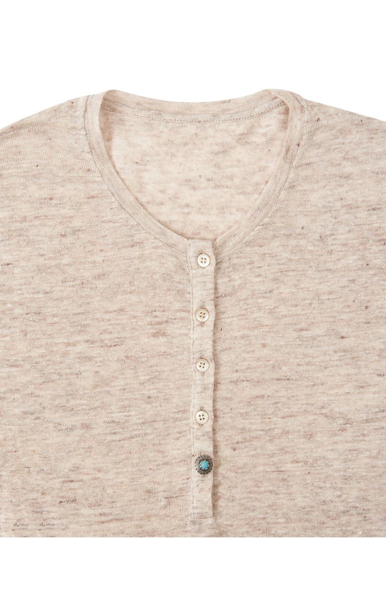 Fortela Coralie Seraph Melange Linen T-Shirt, Alternate, color, Camel