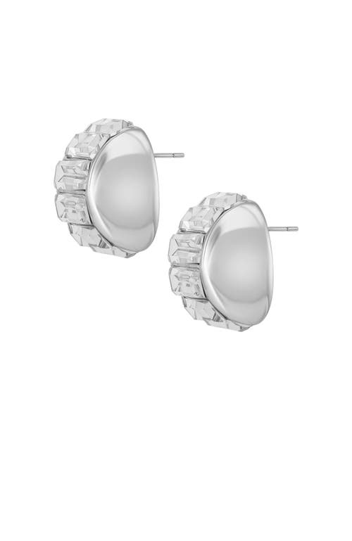 Vince Camuto Baguette Crystal Stud Earrings In Metallic