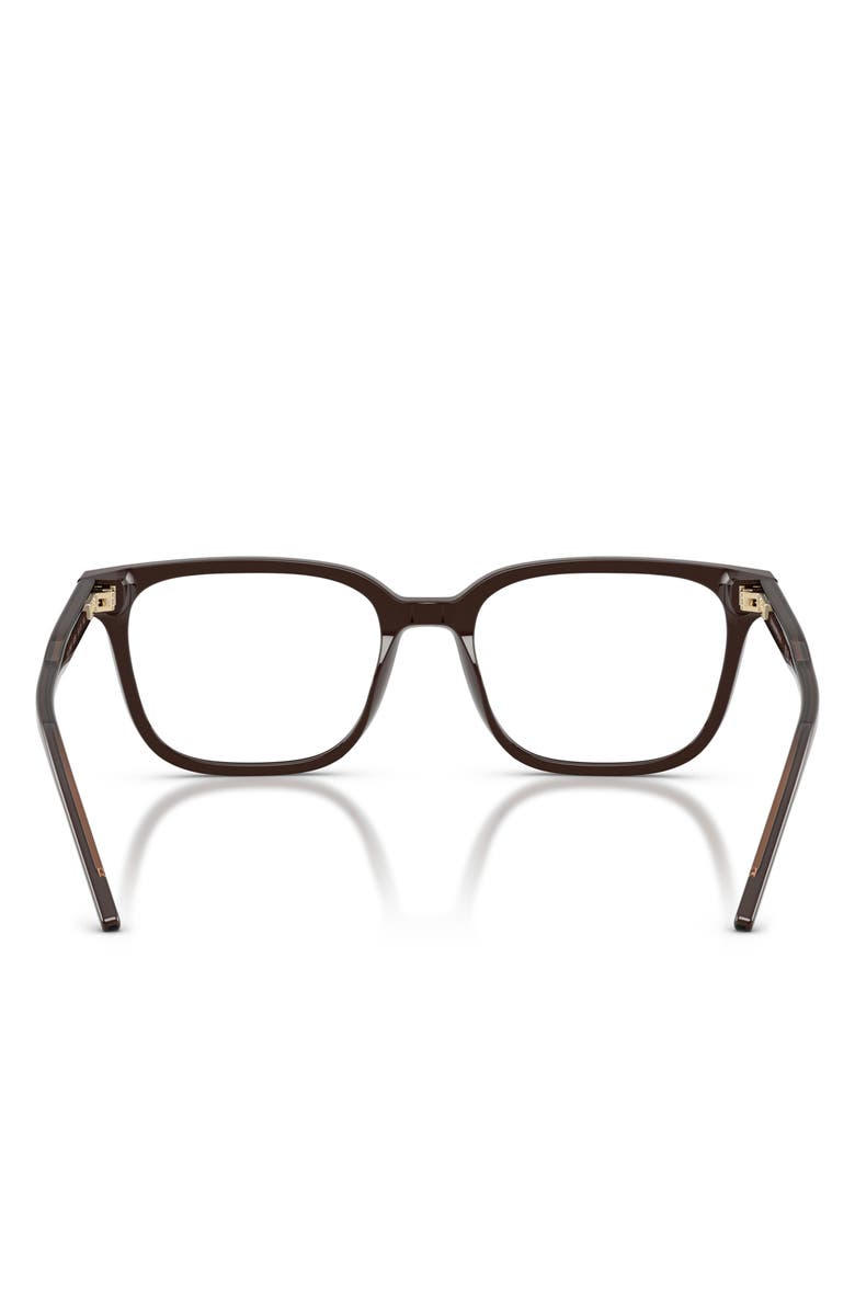 Emporio Armani 54mm Square Optical Glasses, Alternate, color, Shiny Brown / Demo Lens