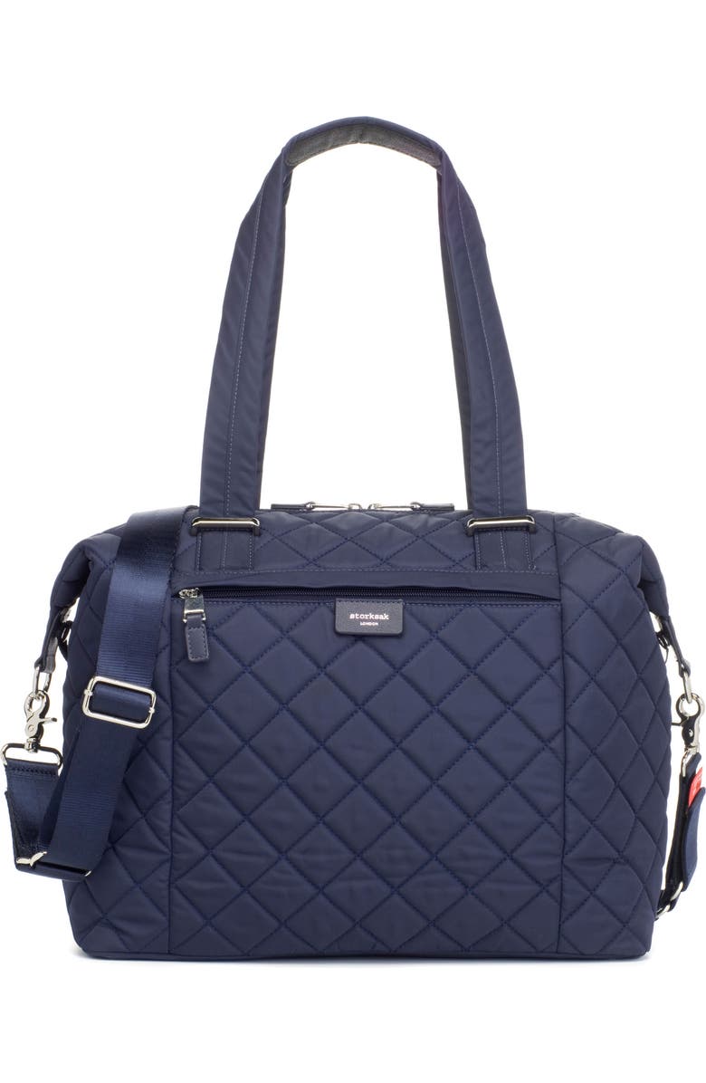Storksak Stevie Quilted Nylon Diaper Bag, Main, color,