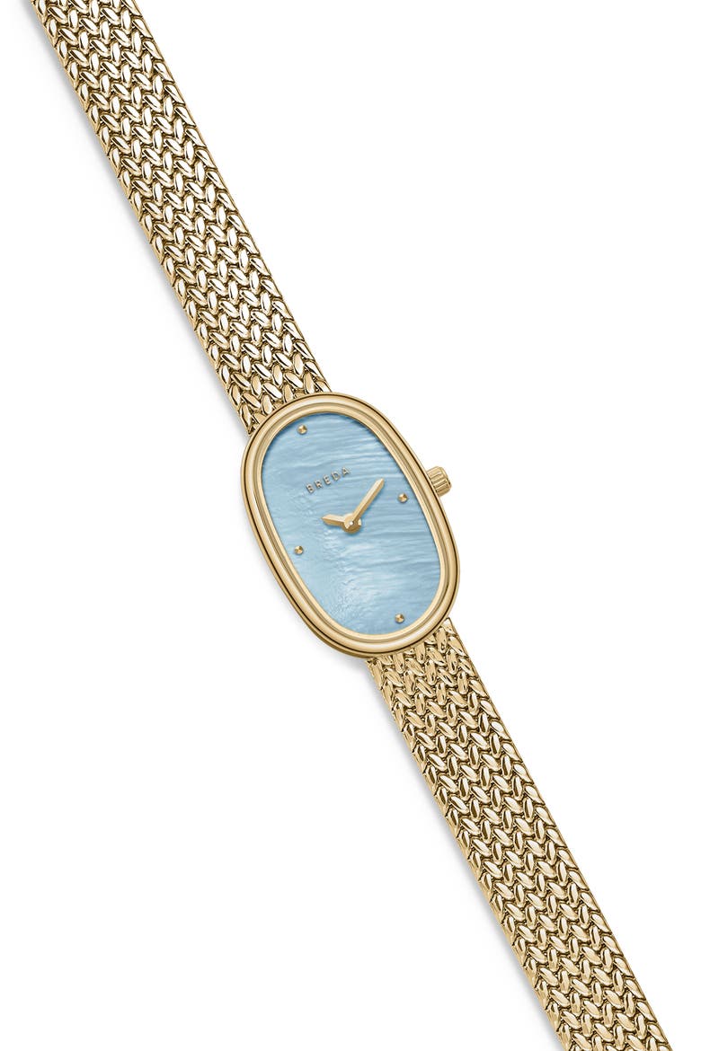 Jane Tethered Mesh Strap Watch, 18mm, Alternate, color, GOLD