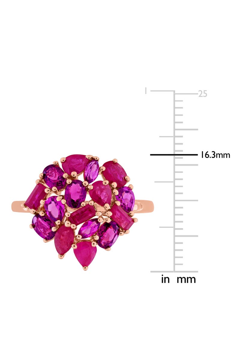 Julianna B. Ruby & Rhodolite Cluster Cocktail Ring, Alternate, color, Rhodolite