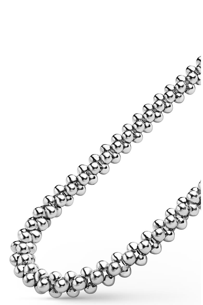 Caviar Bubbly Beaded Necklace, Alternate, color, STERLING SILVER