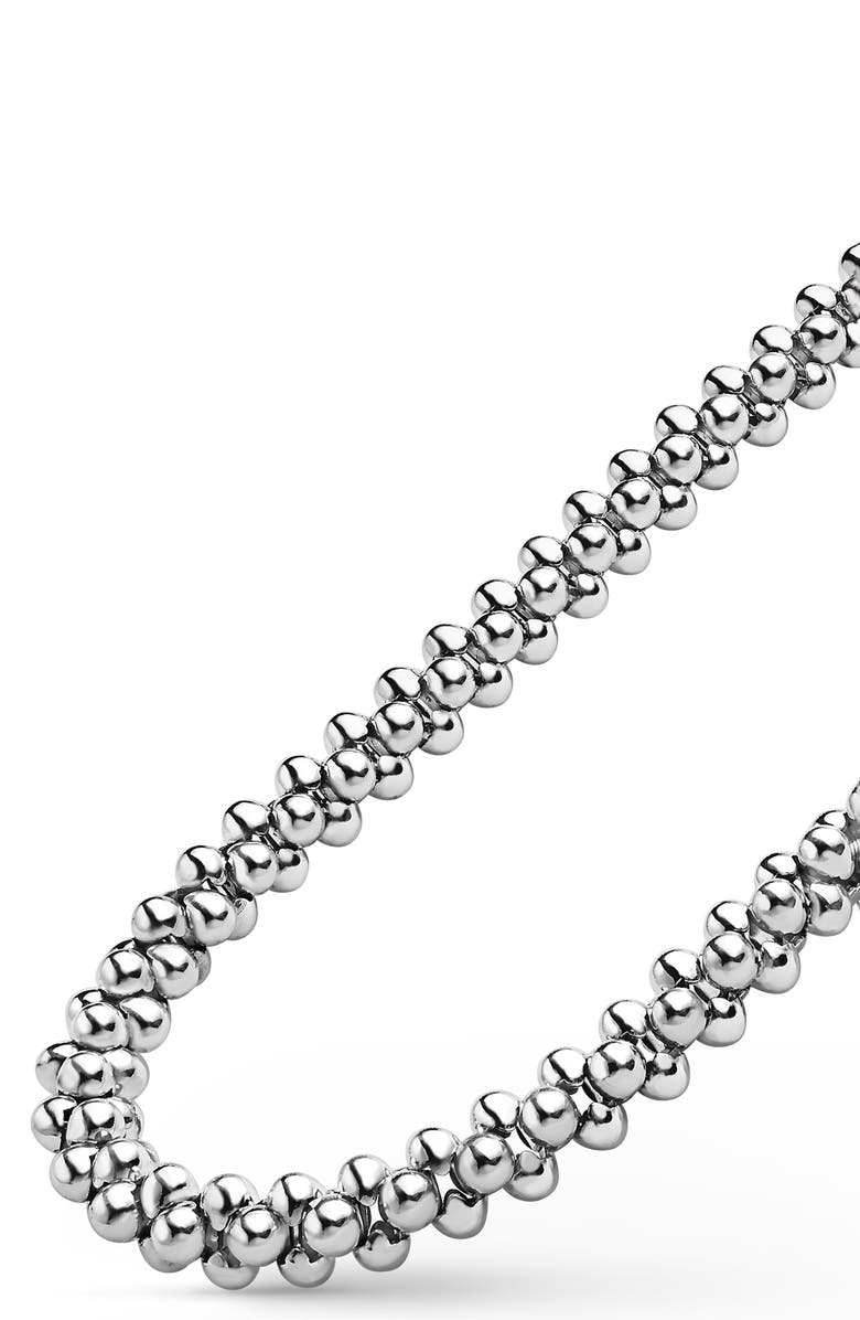 LAGOS Caviar Bubbly Beaded Necklace, Alternate, color, Sterling Silver