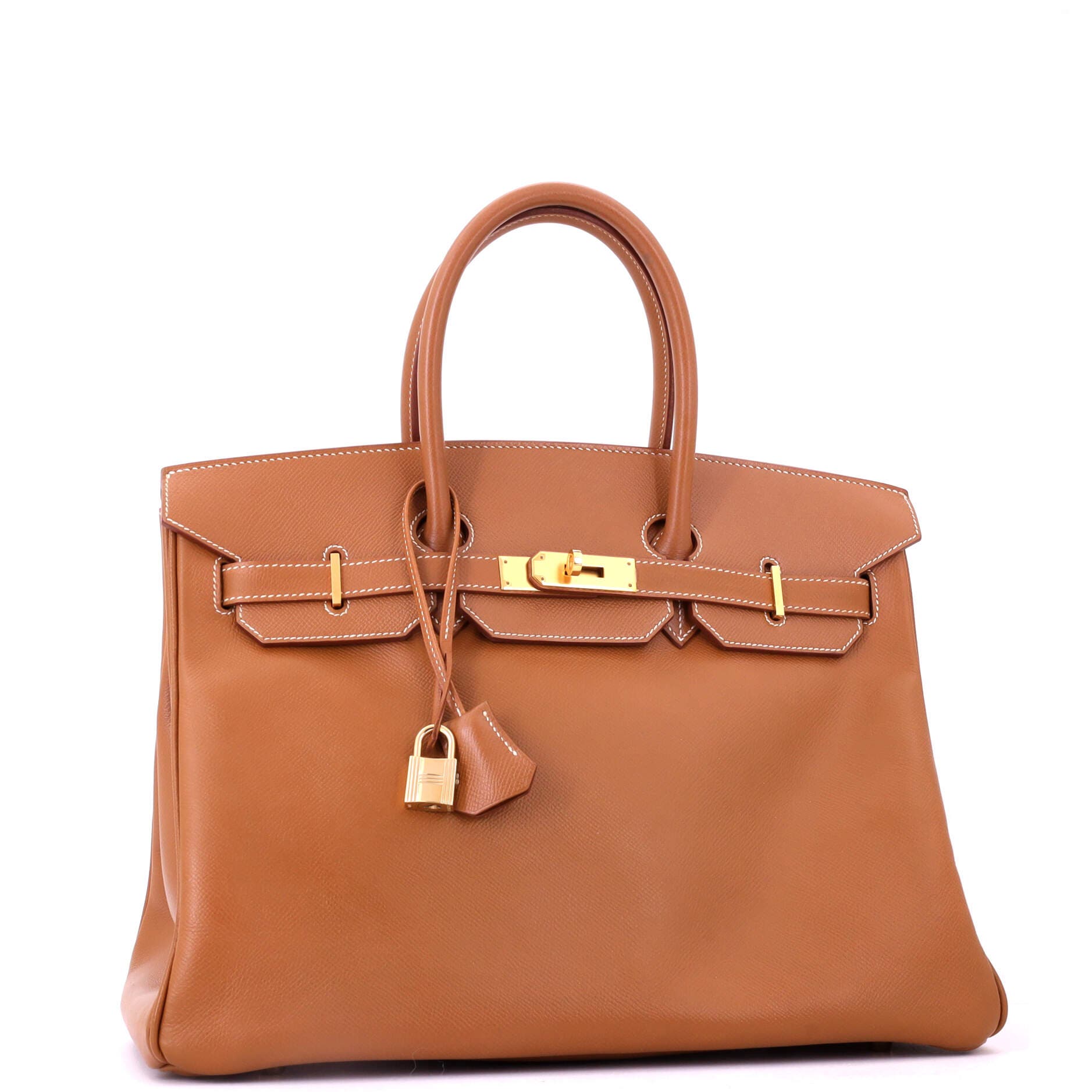 Pre-Owned Hermes Birkin Handbag Brown Courchevel with Gold Hardware 35, Alternate, color, Gold