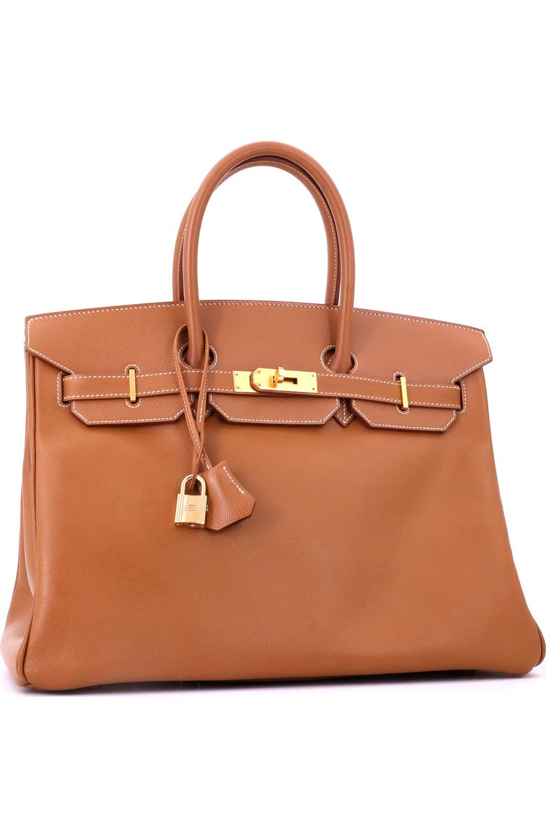 Pre-Owned Hermes Birkin Handbag Brown Courchevel with Gold Hardware 35, Alternate, color, Gold