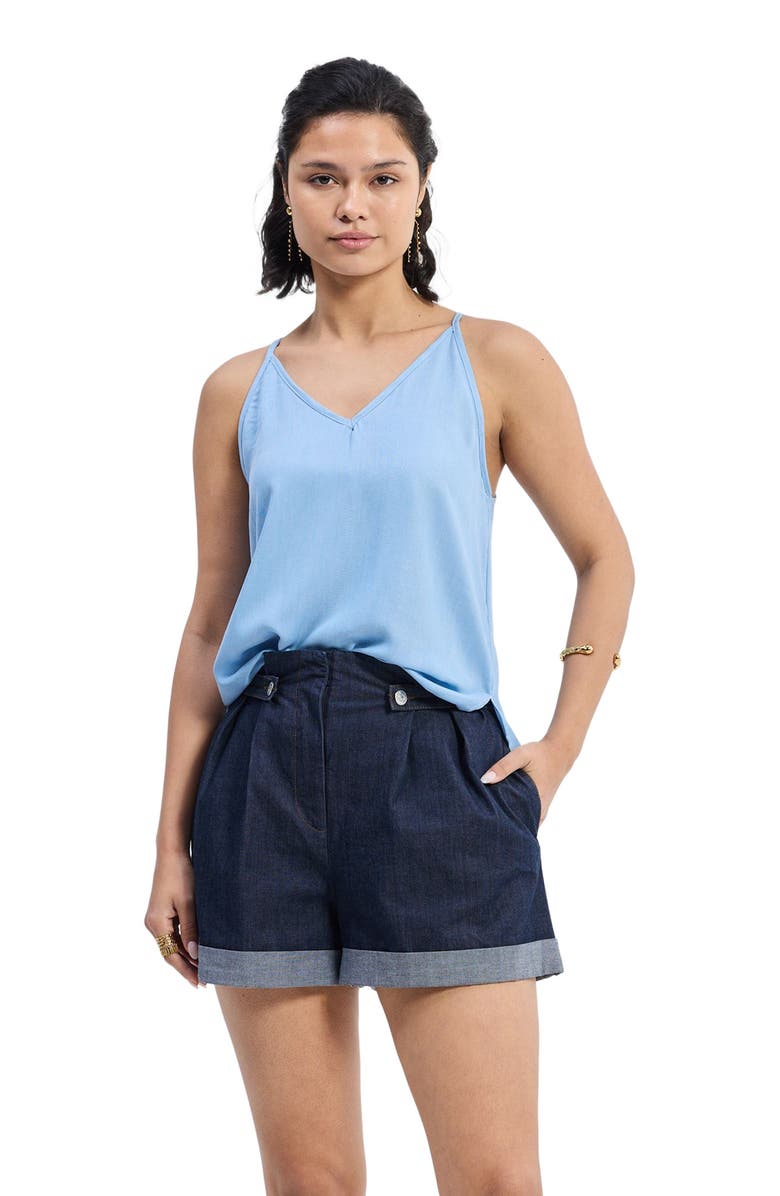 Reistor Endless Sunday Top in Tencel Denim, Alternate, color, Ocean Blue