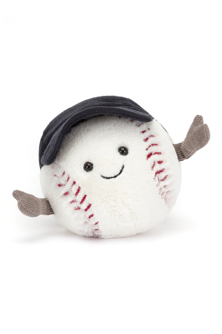 Amuseable Baseball Plush Toy, Alternate, color, WHITE