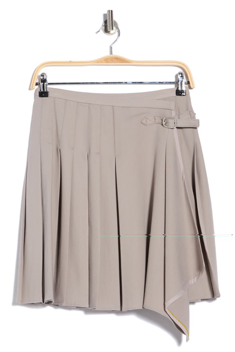 Vittoria Pleated Skirt, Main, color, FRENCH GREY