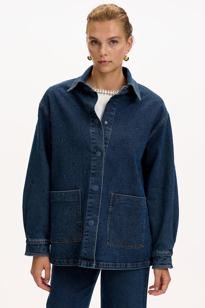 Jazmyne Denim Jacket, Alternate, color, INDIGO